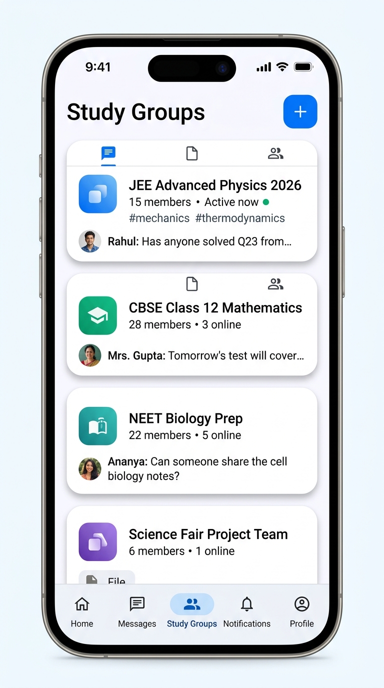Study Groups Screen